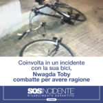 Coinvolta in un incidente con la sua bici, Nwagda Toby combatte per avere ragione